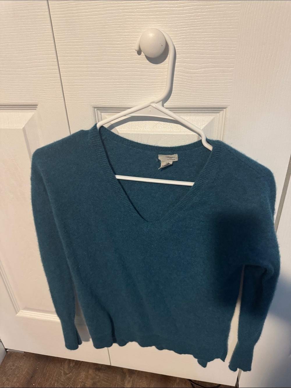 Halogen Teal V-Neck Sweater